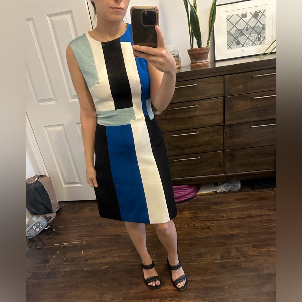Karen Millen colored blocked dress Size 4